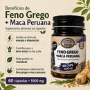 Feno Grego + Maca Peruana Canteiro de Ervas 1000mg 60Caps