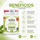 Cálcio + Vit K2 + Vit D3 Sunfood 500mg 60softgels