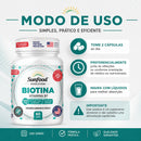 Biotina Vitamina B7 Sunfood 500mg 60Caps