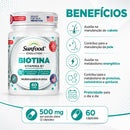 Biotina Vitamina B7 Sunfood 500mg 60Caps