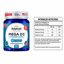 Mega D3 + Vitamina K2MK-7 Sunfood 500mg 60Softgels