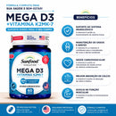 Mega D3 + Vitamina K2MK-7 Sunfood 500mg 60Softgels