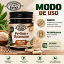 Psyllium + Glucomanan 500 mg – 60 Cápsulas | Canteiro de Ervas