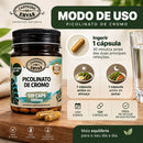 Picolinato de Cromo 500 mg – 120 Cápsulas | Canteiro de Ervas