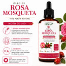Óleo de Rosa Mosqueta 100% Puro e Natural 50ml Prensado a Frio | Rosa rubiginosa | Canteiro de Ervas