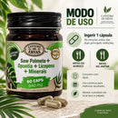Saw Palmetto + Opuntia + Licopeno + Minerais – 60 cápsulas | 940 mg
